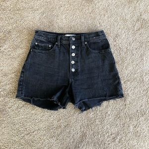 Black Wash Abercrombie and Fitch Curve Love Jean Short 4”